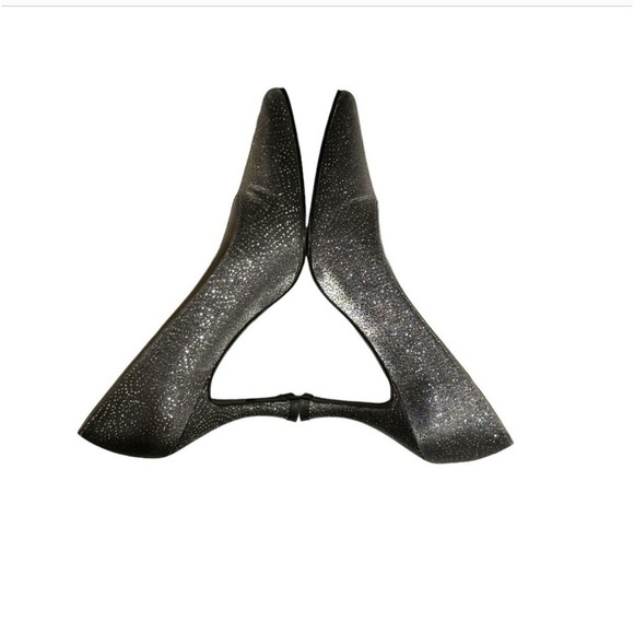 Stuart Weitzman Silver Gray Sparkle Heels Size 7B Excellent Condition - Picture 16 of 16